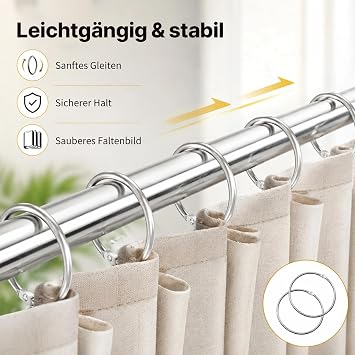 Pack of 10 Goods Ring 80 mm Book Binding Rings Large Goods Ring Large Metal Ring Quick Release Key Ring Opening for Photos Documents Files Office Craft Accessories