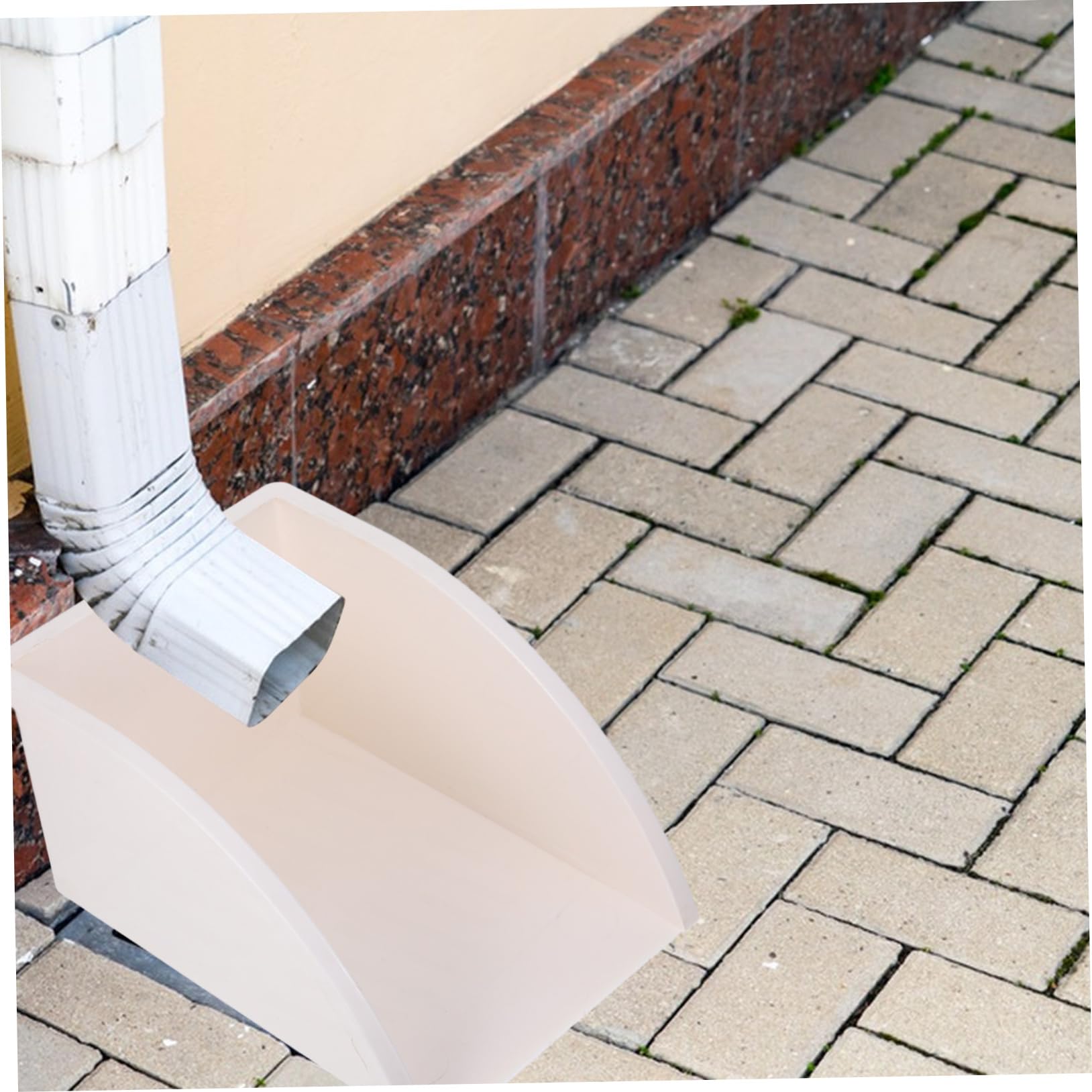 Bajante de Lluvia Pvc Blanco 2 Piezas para Canalones | Bloque de Protección contra Salpicaduras, Uso Exterior en Edificios, Recoge Agua y Ayuda a Reducir Mantenimiento