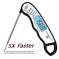 Vista 8 de Sonda de termómetro digital de lectura instantánea para carne 0.6S, calibrada de fábrica/impermeable/retroiluminada/magnética/pantalla