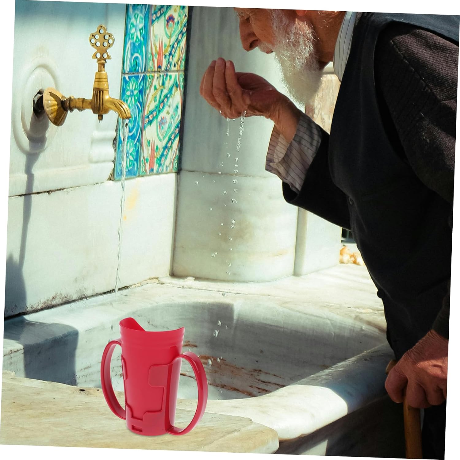 Nosey Cups for Adults Plastic Drinking Cups for Elderly Disabled Patients Choking-prevent