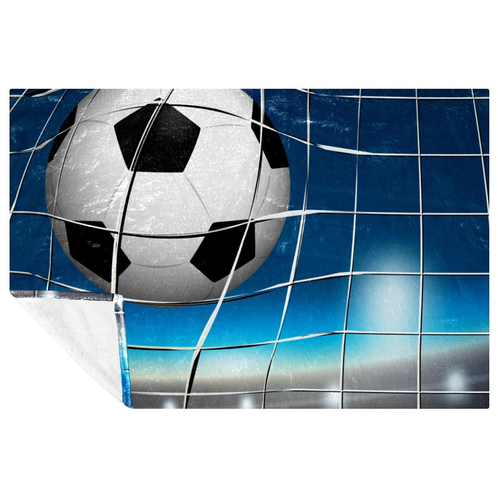 Couverture de football pour lit et canapé | Plaid chaud enfant 150x100 cm