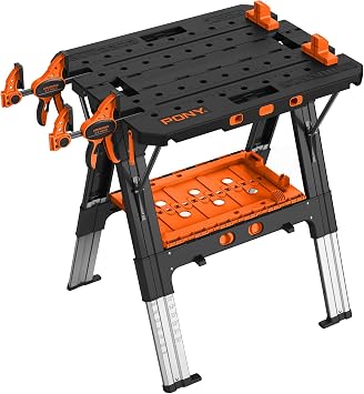 Pony Portable Folding Work Table, Workbench & Sawhorse