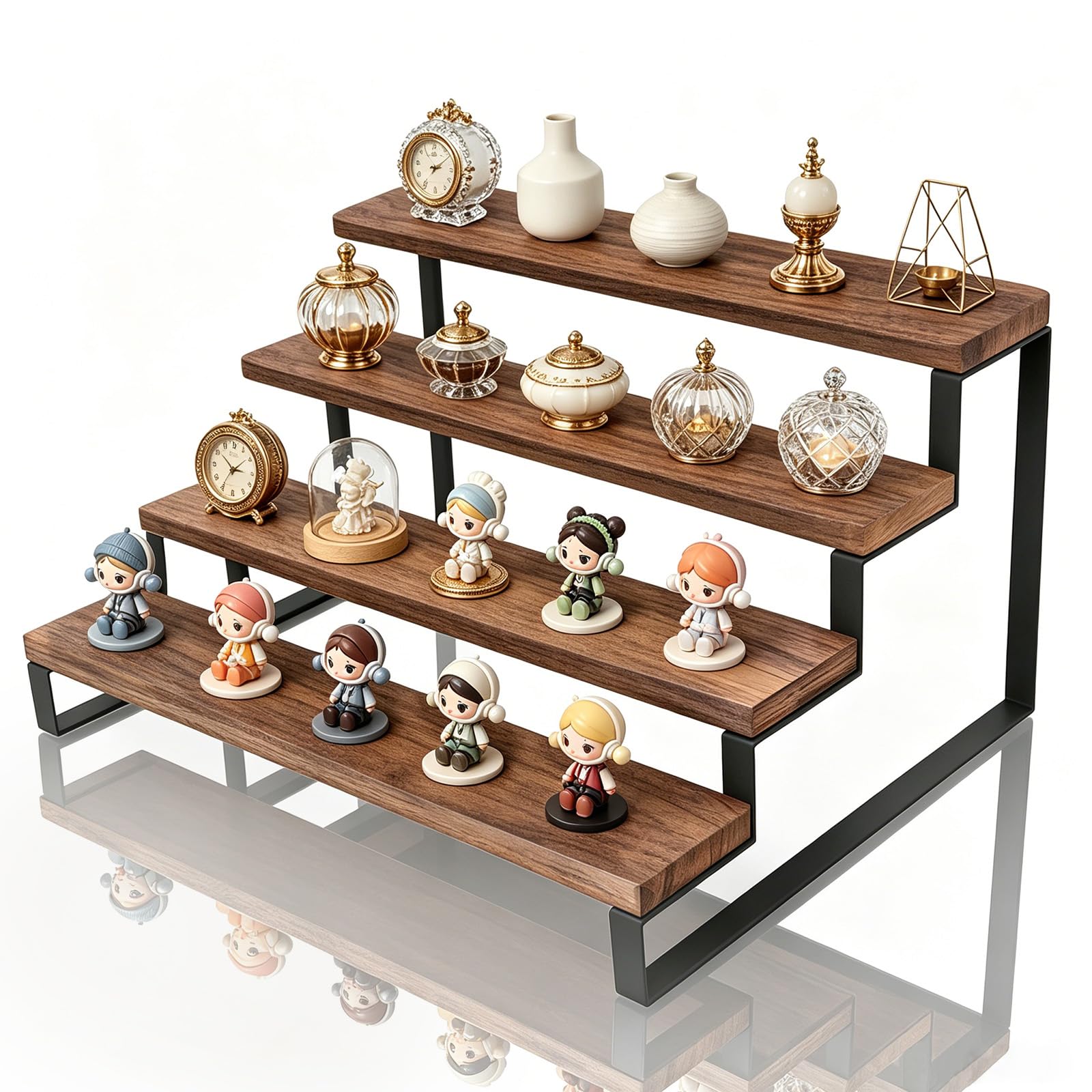 Support de figurines Funko Pop en bois 4 marches pour vitrine et desserts