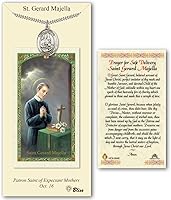 Vista 6 de Medalla de peltre Nuestra Señora de la Consolación con tarjeta de oración santa laminada