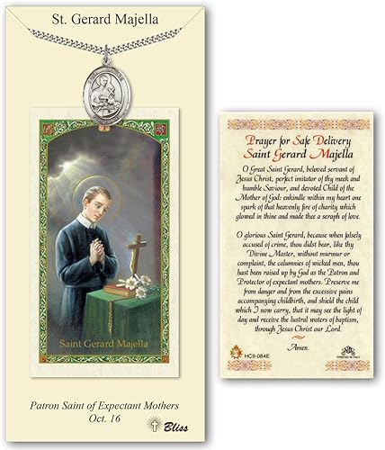 Miniatura 6 de Medalla de San Gabriel Arcángel de peltre con tarjeta de oración santa laminada