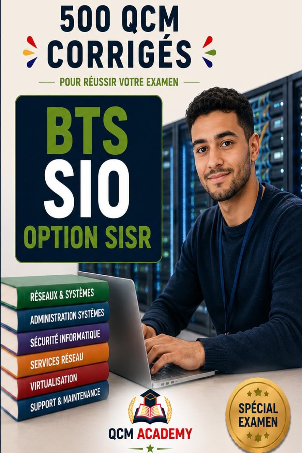 BTS SIO Option SISR: 500 QCM Corrigés | Solutions d'Infrastructure, Systèmes et Réseaux | Cahier d'entraînement express pour réviser la spécialisation ... cybersécurité | Annales et révision