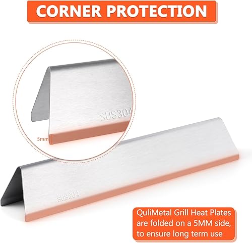 Miniatura 5 de QuliMetal Quemador de parrilla 69787 y barras aromatizantes 7636 para Weber Spirit 300 y Spirit II 300 Series, Spirit E310 E320 E330 S310 Partes de