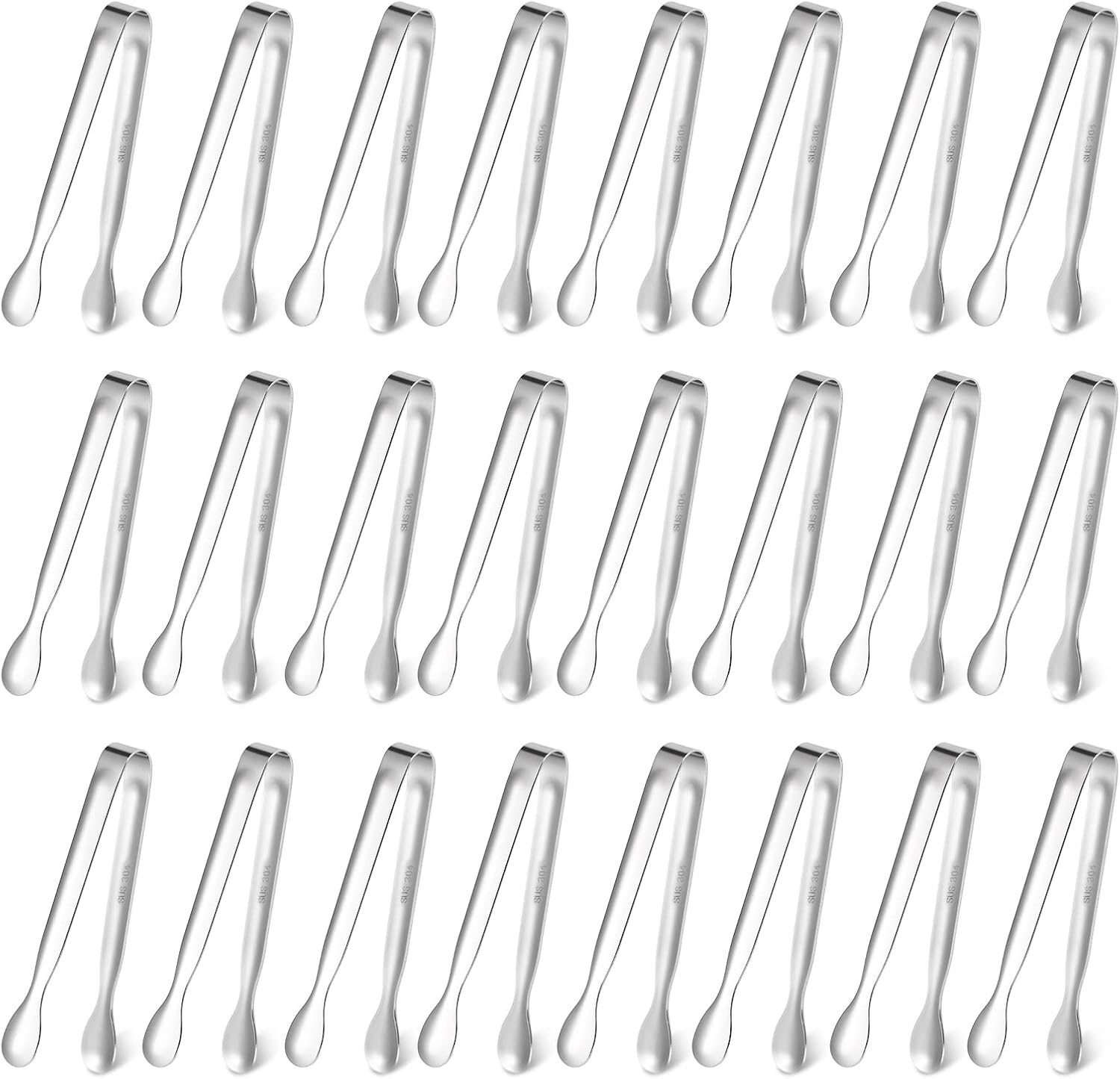 24 Pieces Sugar Tongs Ice Tongs Stainless Steel Mini