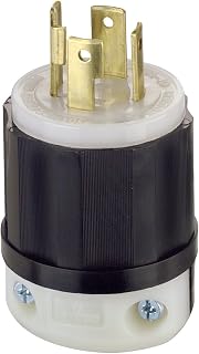Leviton 2711 30 Amp, 125/250 Volt, NEMA L14-30P, 3P, 4W, Locking Plug, Industrial Grade, Grounding - Black-White