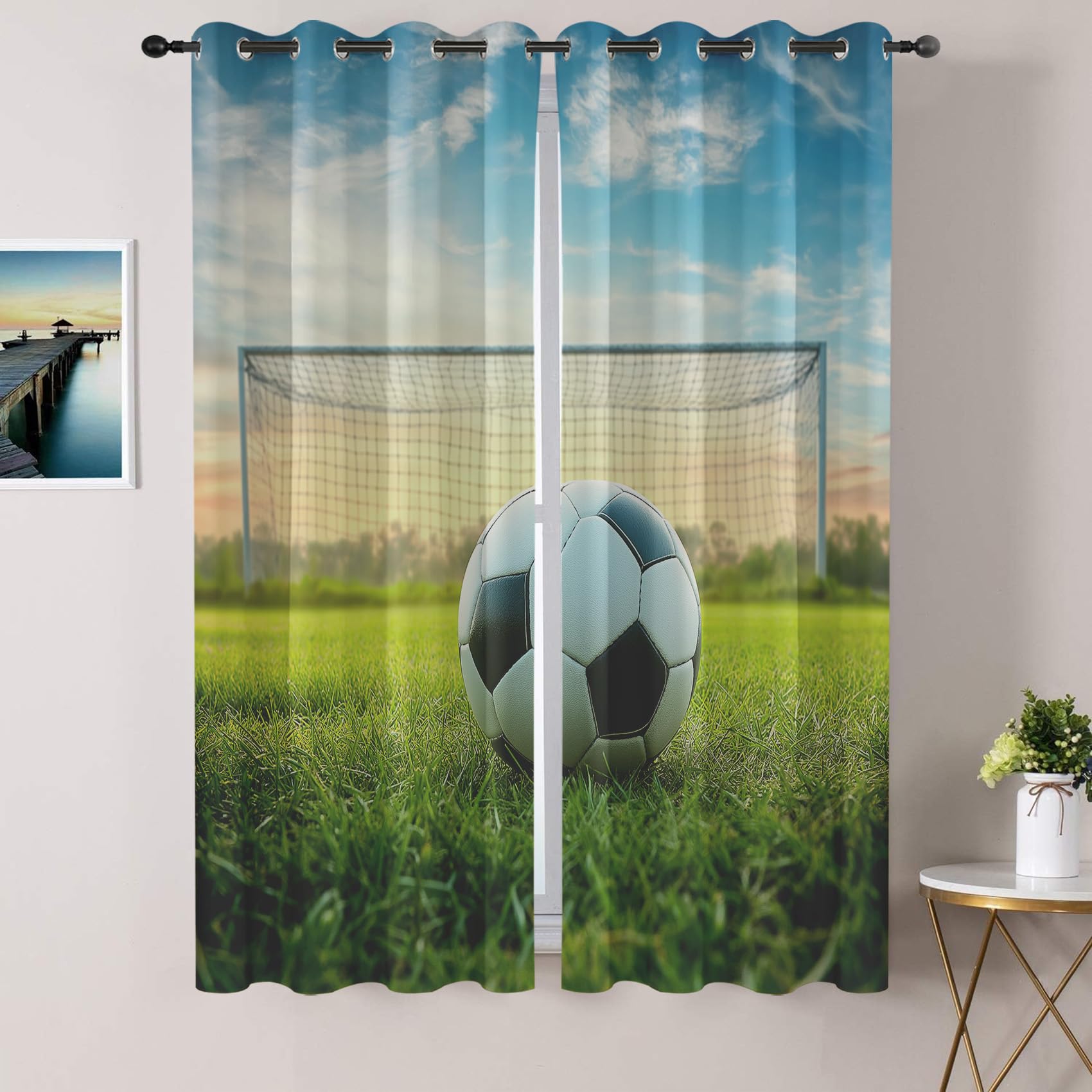 Rideaux de football isolants thermiques et occultants pour chambre