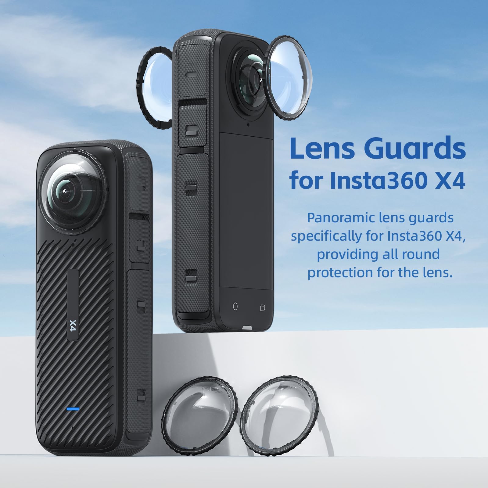 Lens Guard for Insta360 X4, Anti Scratch Protective Lens Cover Lens Cap Lens Protector Action Camera Accessories