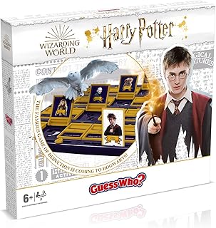 Winning Moves Harry Potter Guess Who? Board Game, Play with Ron, Hermione, Dumbledore, Snape, Voldemort, easy to set up for ages 6 plus, great gift for little witches, wizards and muggles