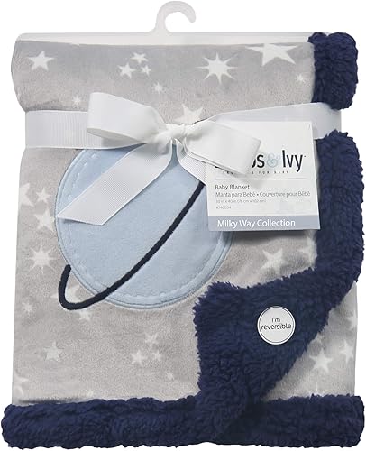 Vista 28 de Lambs & Ivy Hall of Fame Sports Jersey/Faux Shearling Cozy Baby Blanket Salón de la Fama