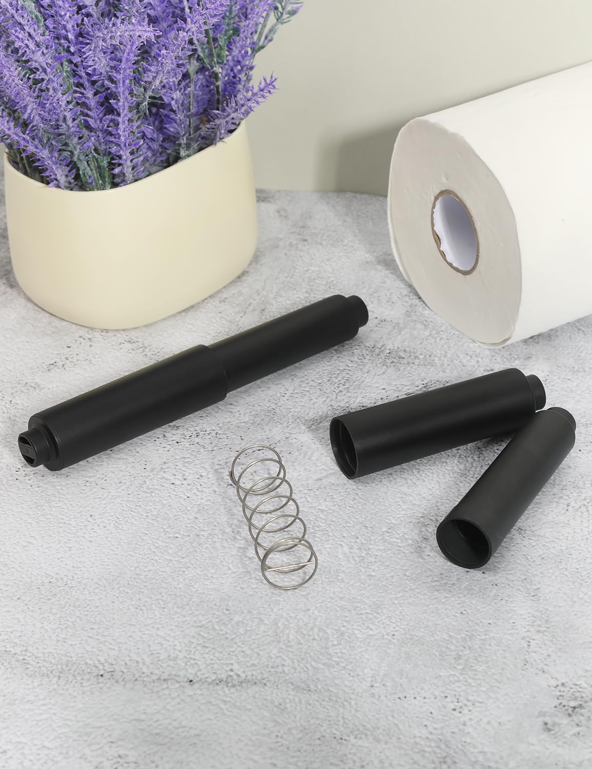 RIGHTWELL 2-Pack Replacement Toilet Paper Roller – Retractable Telescopic Rod With Spring Holder For Wall-Mounted Boxes