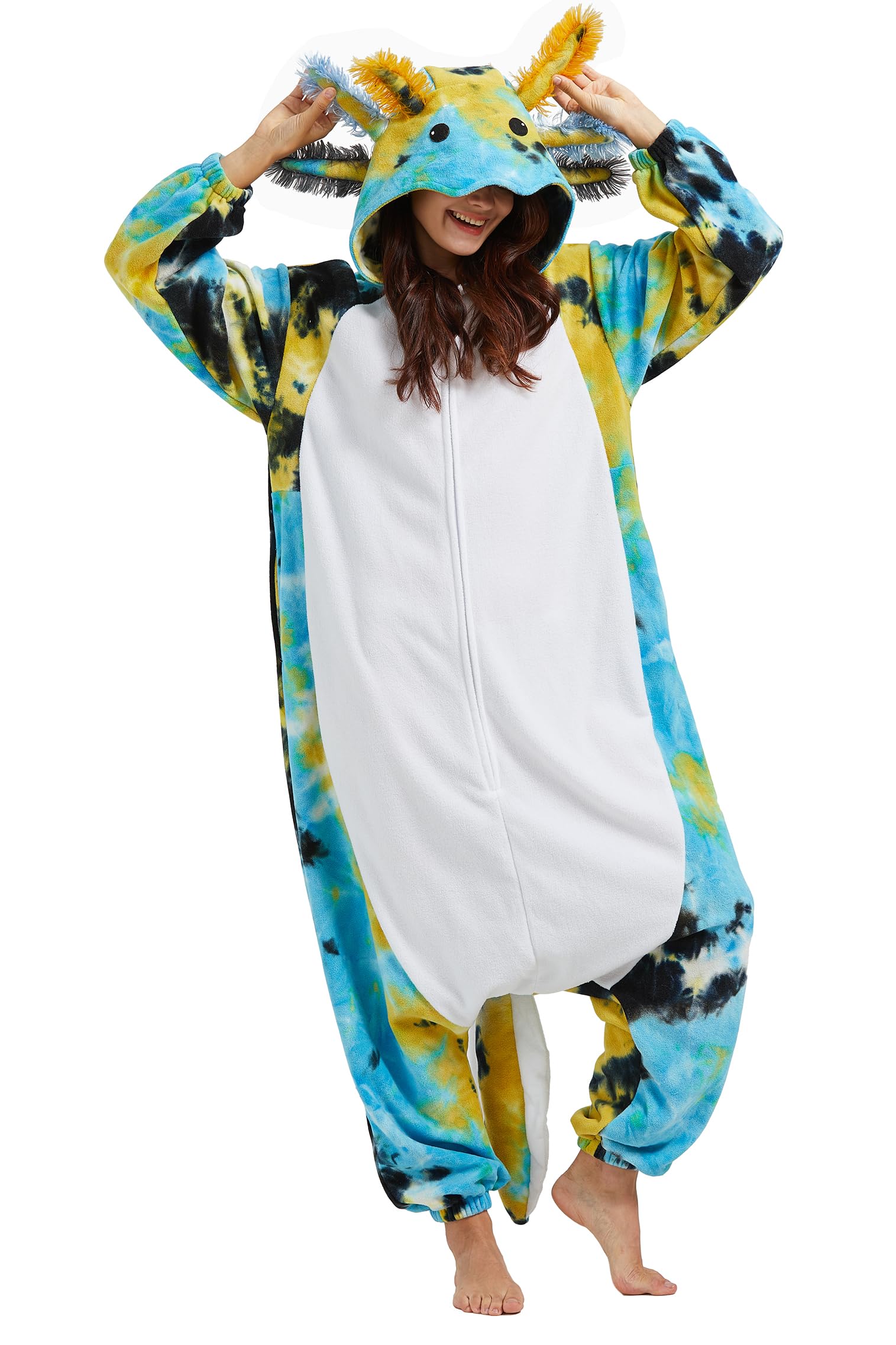 DELEY Unisex Mono de Una Pieza para Niños, Pijamas de Animales Disfraz de Cosplay de Halloween para Mujeres y Hombres Ropa de Dormir para Padres e Hijos
