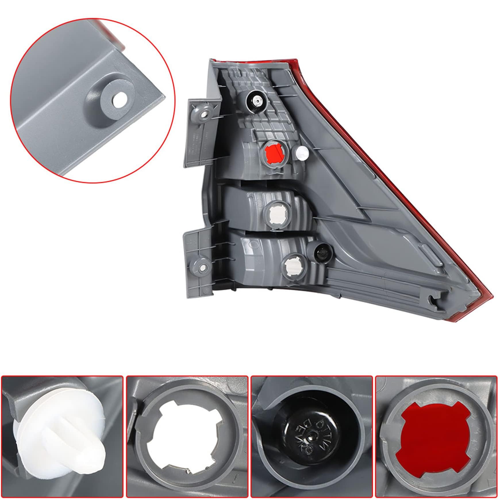 1-Pack RH Tail Light Assembly Replacement for CRV 2012-2014 Passenger