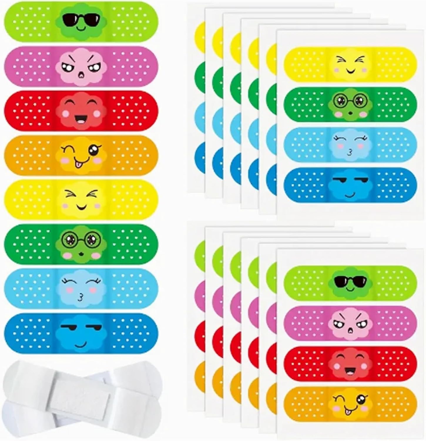 Adhesive Bandages 16/40pcs Cartoon Band for Children Adults Wound Dressing Plasters for First Strips Patch Water Resistant Adhesive Bandages(40pcs)