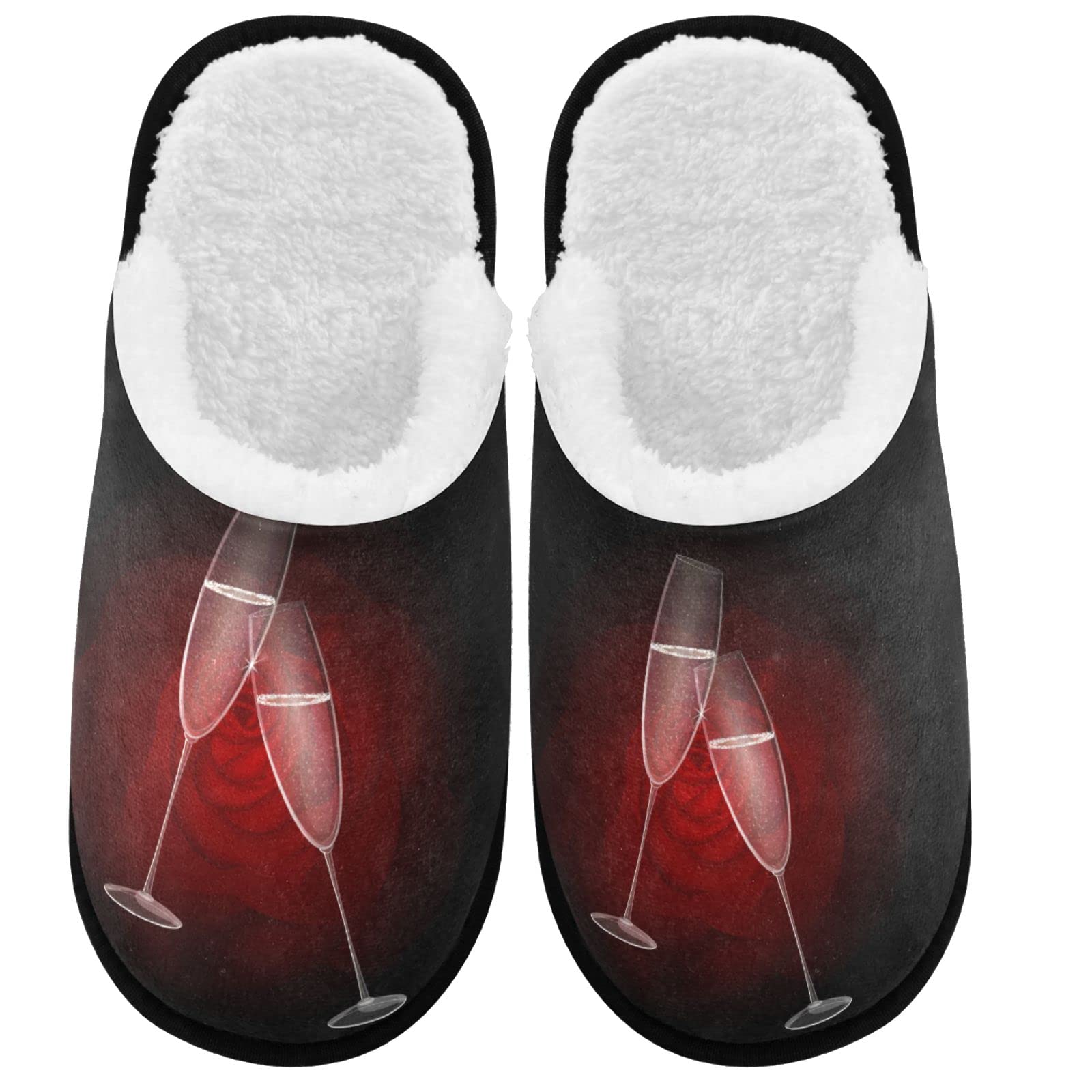 visesunny Two Champagne Cozy Fuzzy Mens Womens Memory Foam House Slippers Plush Fleece Indoor Outdoor Slipper