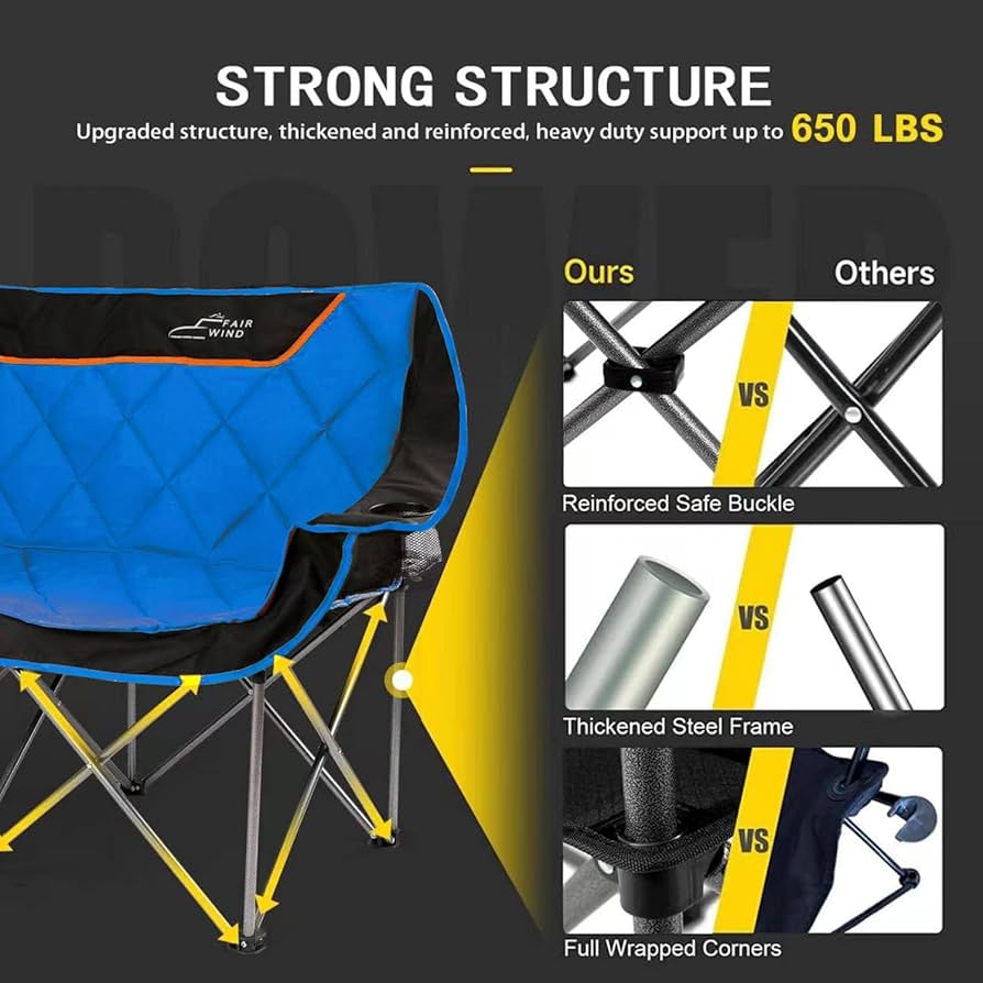 Amazon.com: FAIR WIND Oversized Fully Padded Camping Chair