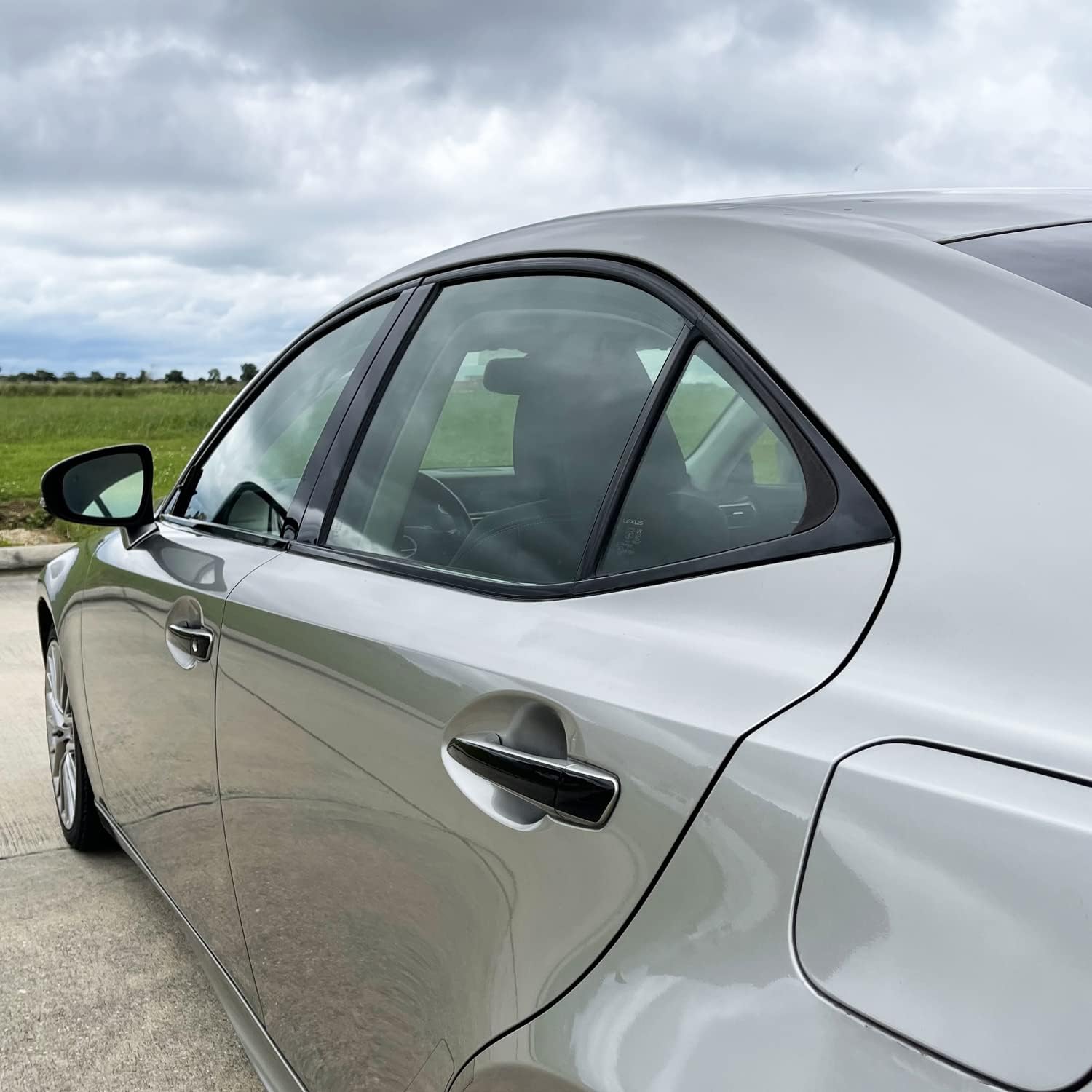 SlickMod Chrome Delete Blackout Vinyl Overlay for 2014-2020 Lexus is 300 350 200t Window Trim (Gloss Black)