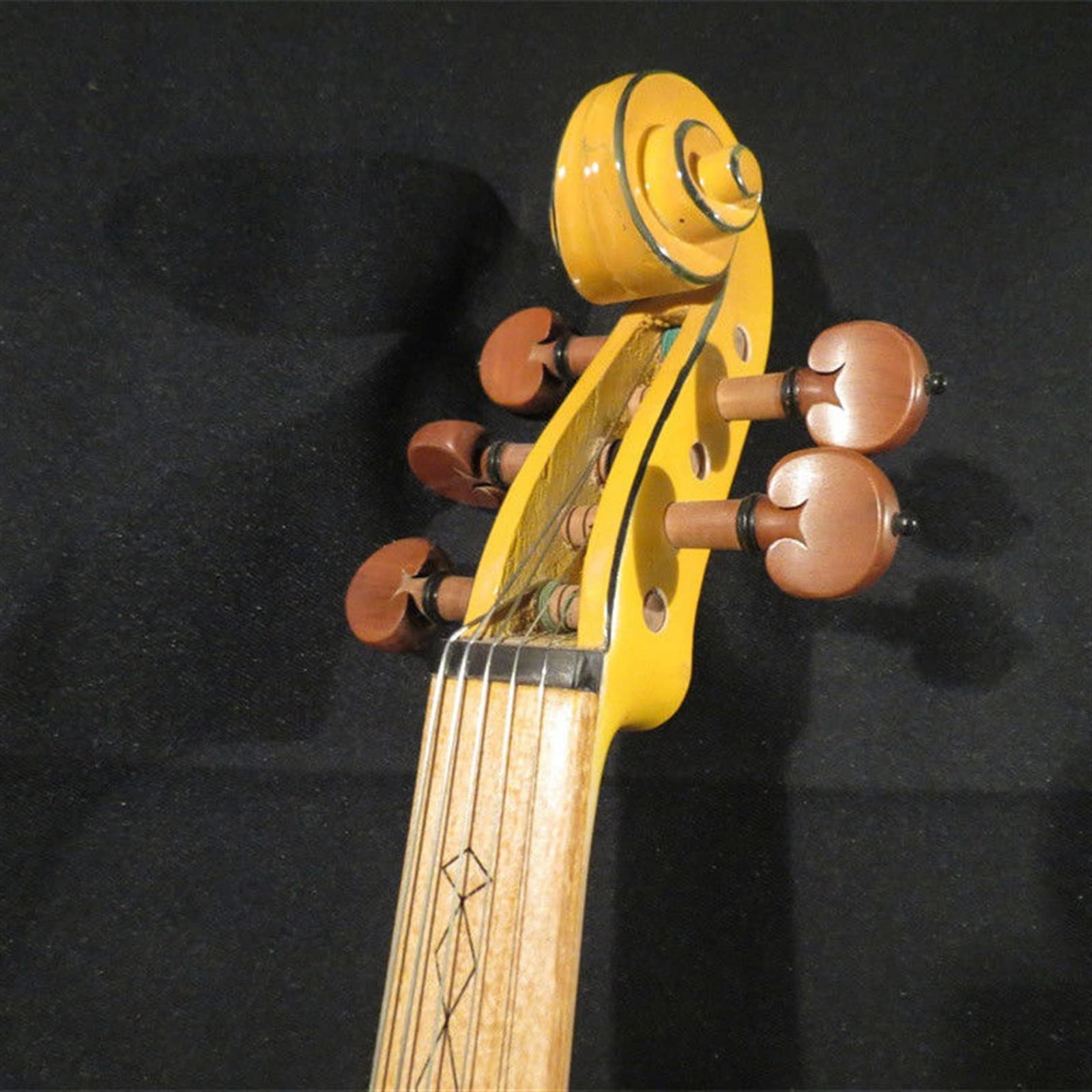 Strumento Musicale per Violino Elettrico 4/4 in Legno Massello Giallo A 5 Corde con Custodia Rigida per Collo in Acero con Parte di Giuggiola Arco Violini per Studenti