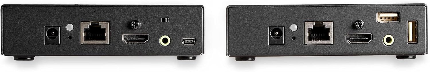 StarTech.com HDMI KVM Extender Over IP - 4K 30Hz HDMI 2.0 & USB Over IP LAN or CAT5e/CAT6 Ethernet (100m/330ft) - Remote KVM Switch/Console Transmitter/Receiver Extender Kit, TAA (SV565HDIP)