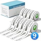 9 Rolls Compatible with Nelko P21 Label Maker Tape, 14x40mm (0.55