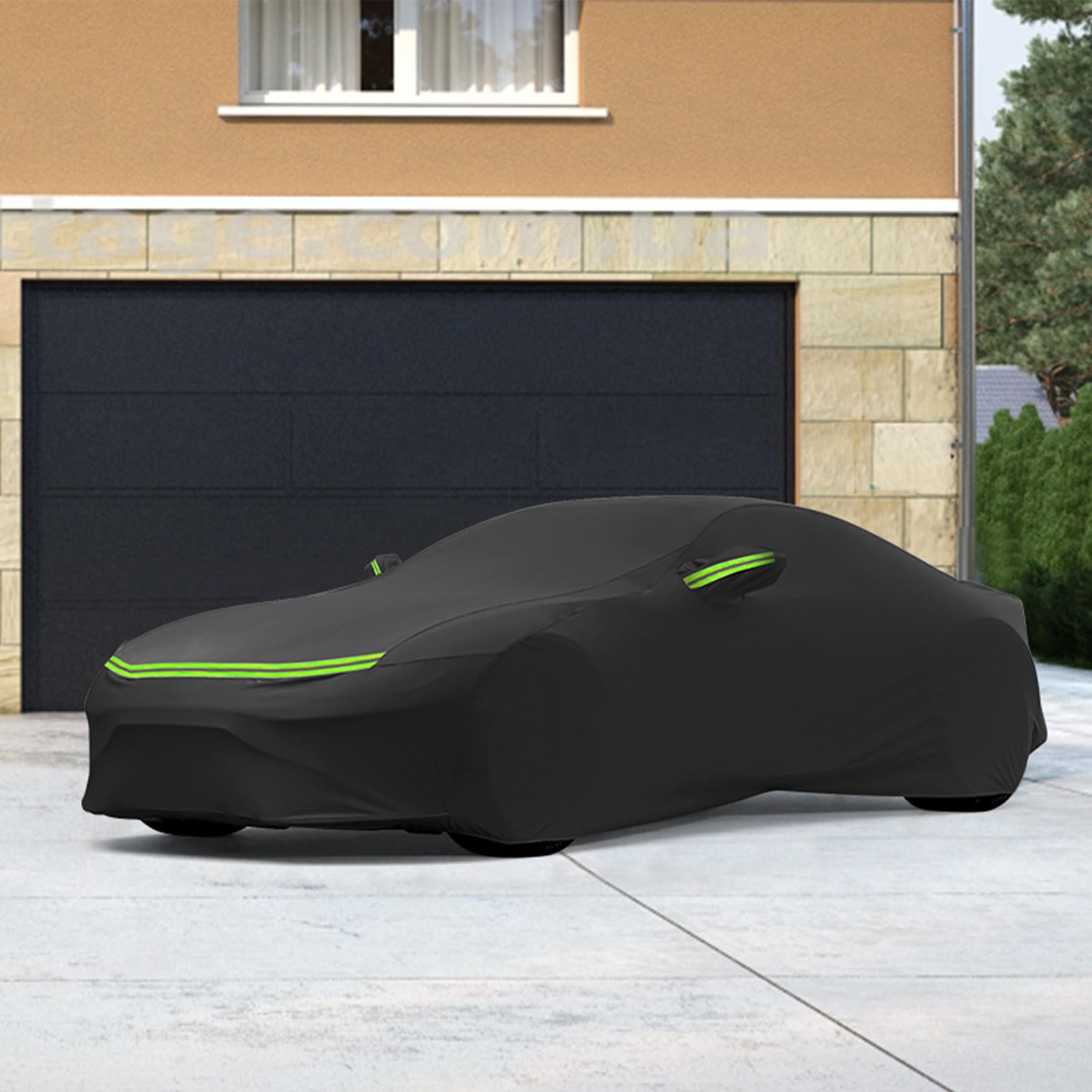 Telo Copriauto Sostituzione per 2012-2024 Porsche 718 Cayman Boxster, Copriauto impermeabile, 6 strati Telo Copri Auto con porta con cerniera e fasce antivento per protezione da neve, pioggia,polvere