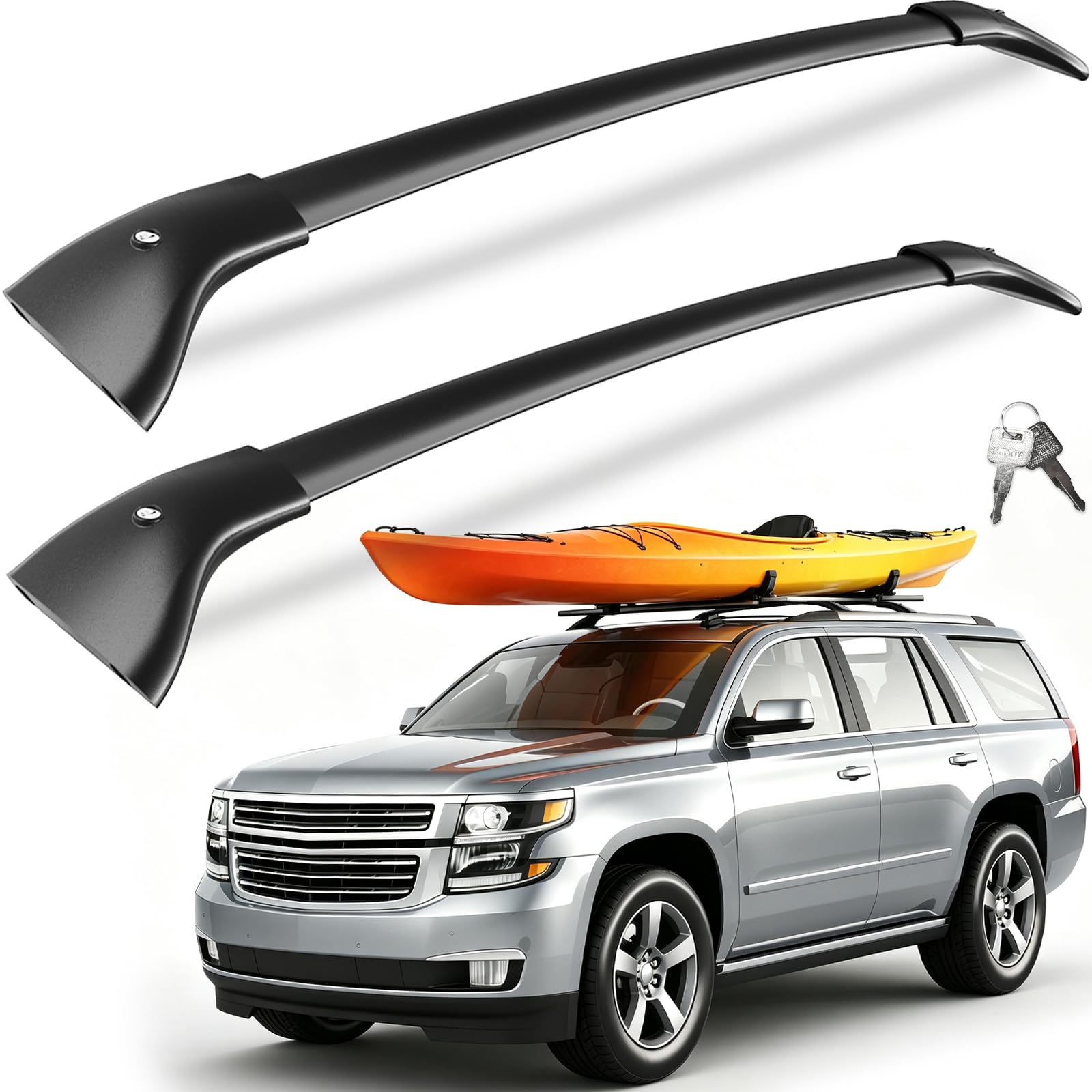 Roof Rack Cross Bars for 15-20 Chevy Tahoe/Suburban & GMC Yukon & Escalade | 2015-2020 Ch…