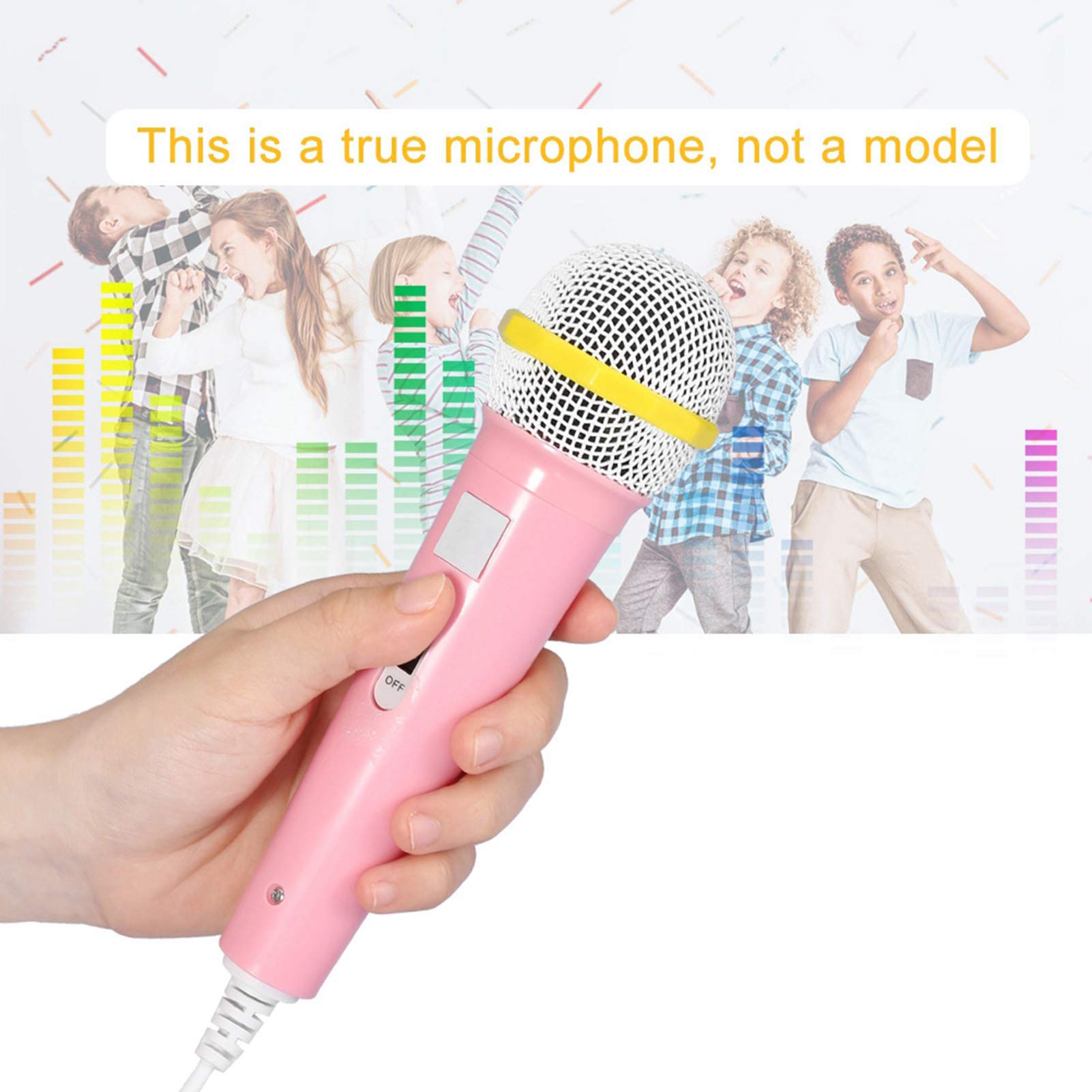 Estink Wired Microphone Kids Classic Dynamic Microphone 3.5mm Jack Kids Children Microphone Music Video Storytelling Party Microphone for Children