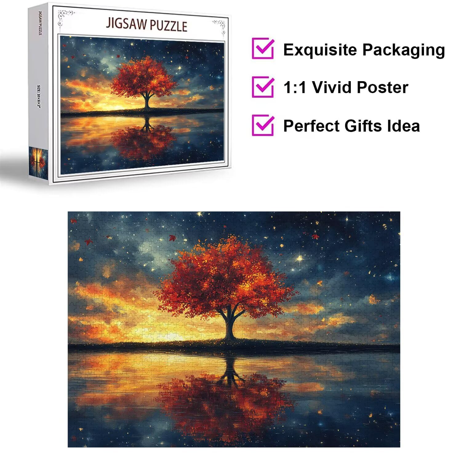 Puzzle dla dorosłych 6000, drzewo krajobrazowe, 179 x 105 cm, n-332