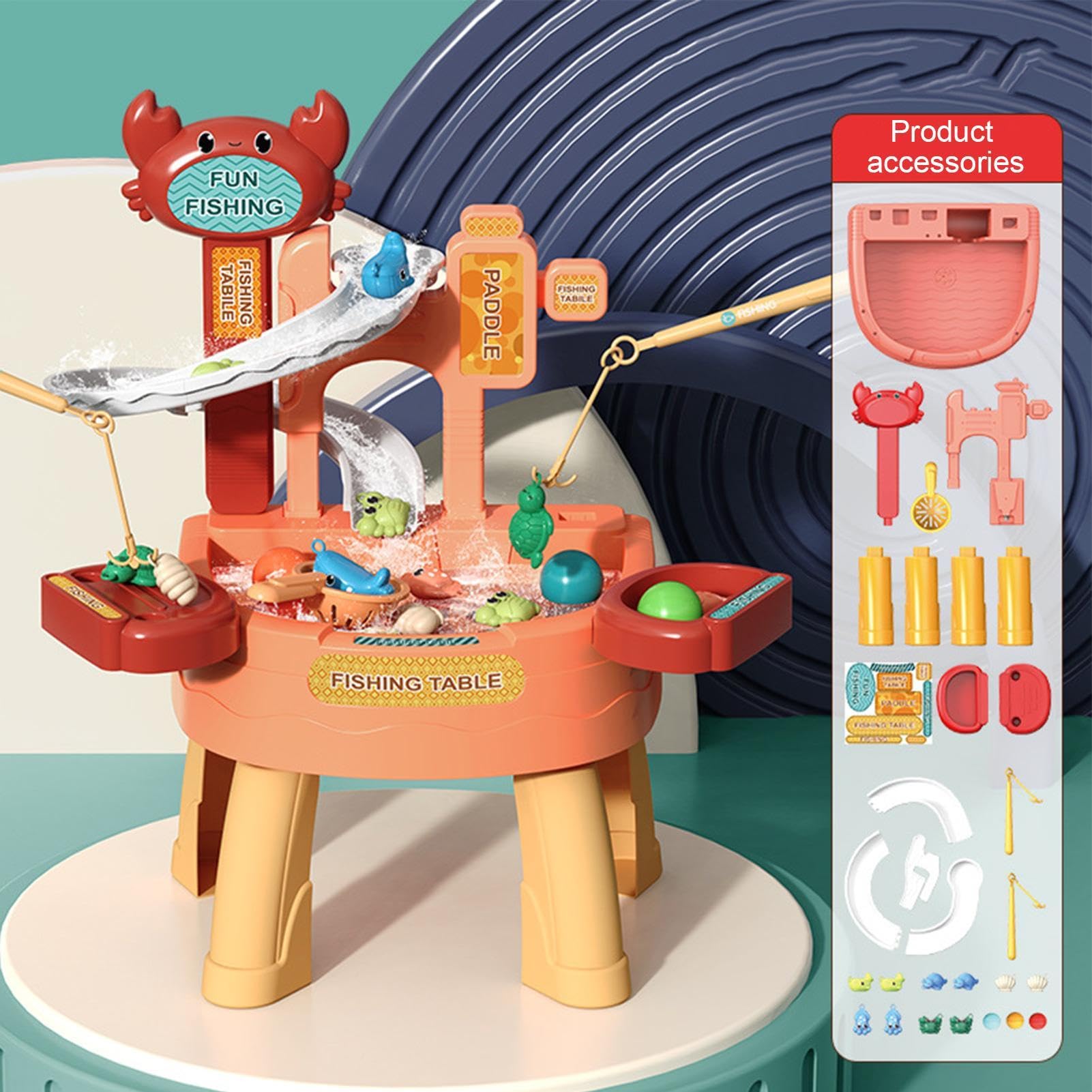 Tavolo Acquatico Da Esterno Di Pesca Estivo | Di Pesca Per Bambini Per L'Età Prescolare Giardino Patio Spiaggia Campeggio Asilo Casa Bagno Sala Giochi Vacanze Compleanno