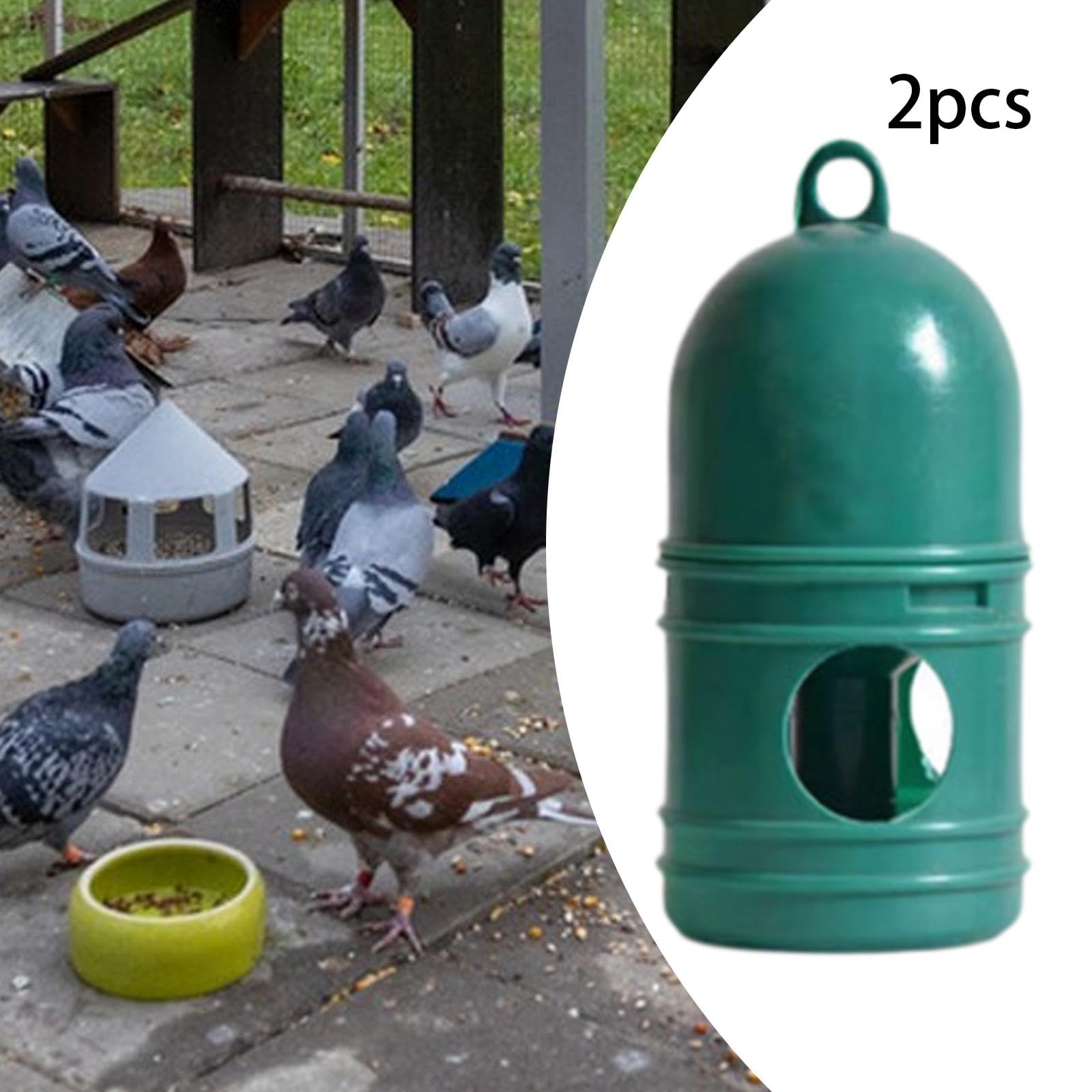 2Pcs 1L Pigeon Water Feeding Dispenser Bird Water Drinker, Detachable, Water Automatic Feeder Accessories, Pigeon Waterer Dove Automatic Feeder for Parakeet
