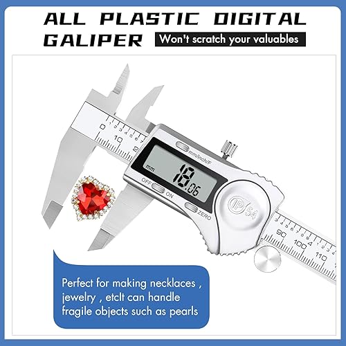 Miniatura 31 de Calibrador digital, conversión de pulgadas y milímetros, pantalla LCD, herramienta de medición de 0 a 6 pulgadas, apagado automático, calibrador