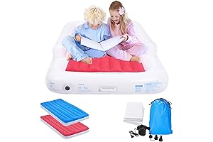 Inflatable Toddler Travel Bed | Toddler Floor Bed | 2 Sided Kid's...