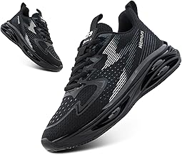 Hitmars Men's Running Shoes, Running Shoes, Gymnastics, Sports Trainers, Jogging Shoes, Fitness Shoes, Tennis Running Shoes, Black, EU 39-46