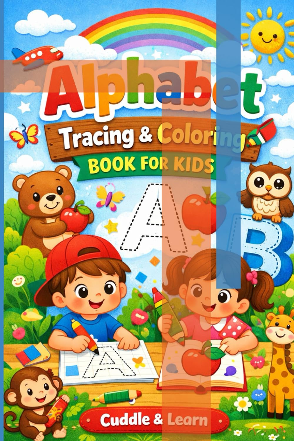 Alphabet Tracing & Coloring Book for Kids: A–Z Uppercase and Lowercase Letter Practice for Preschool & Kindergarten (Ages 3–5)
