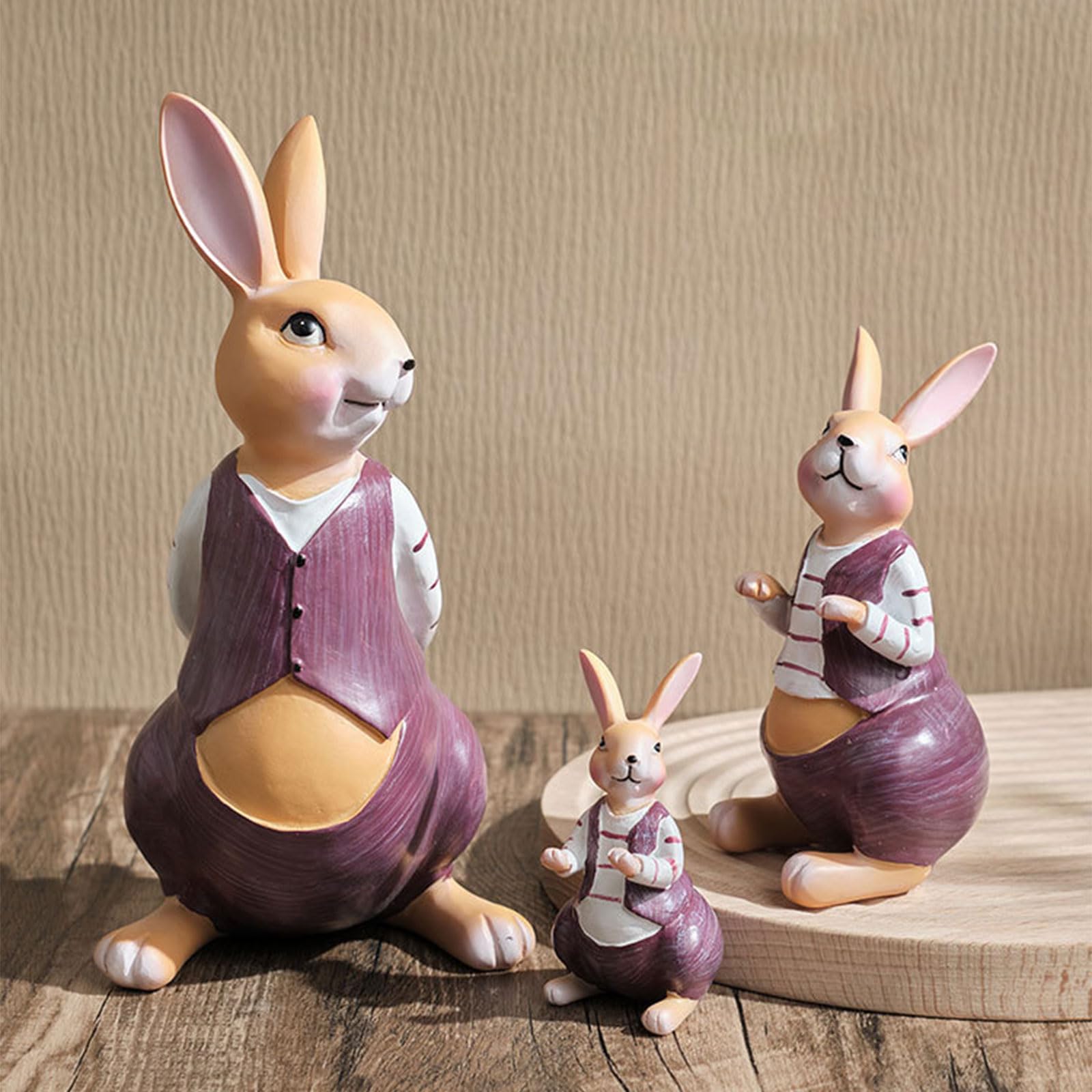 Famiglia di Pasqua Figurine Statue Ornamenti Decorazione Domestica Per Pasqua Vacanze Party Sfondo Decor