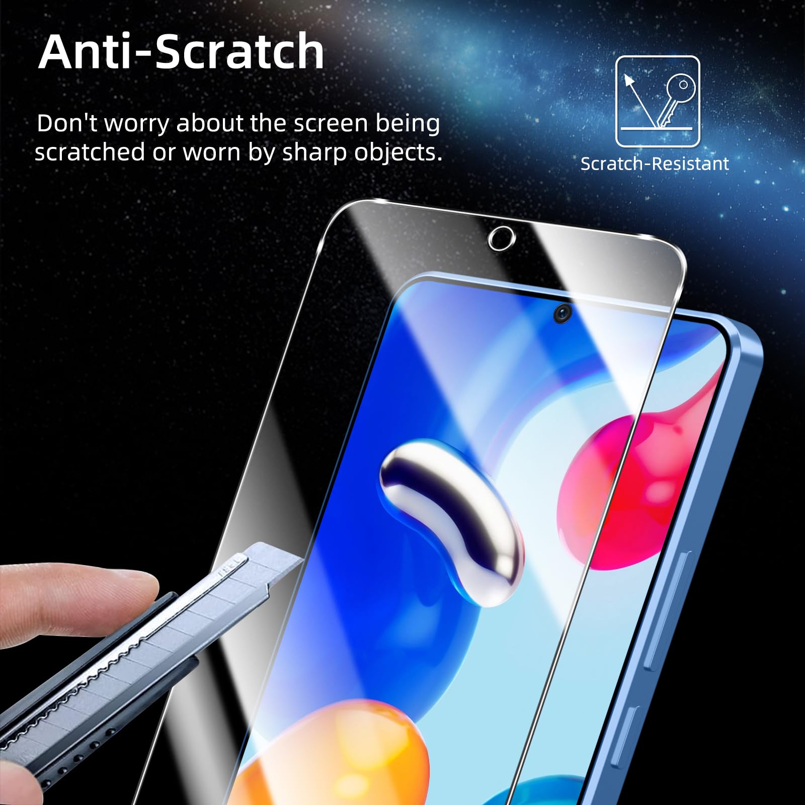 Coiwxmoi 2 Pezzi Vetro Temperato per Xiaomi Redmi Note 11/Note 11S, Pellicola Protettiva Durezza 9H Anti-Graffio Anti-impronte Senza Bolle HD Trasparente Vetrino Schermo Protezione per Redmi Note 11