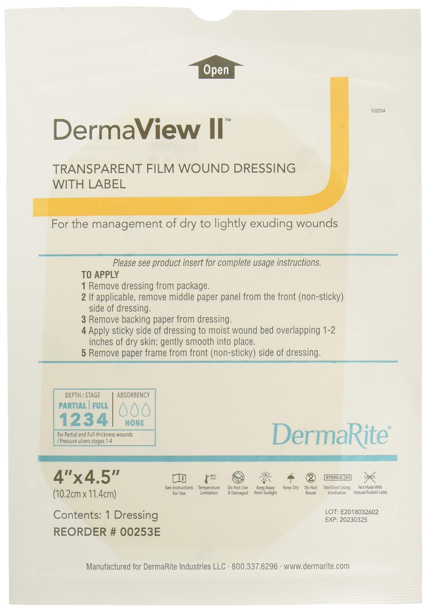 Dermarite Industries Derma View Ii Frame Style, 4x4/4x4.5, 50 Count