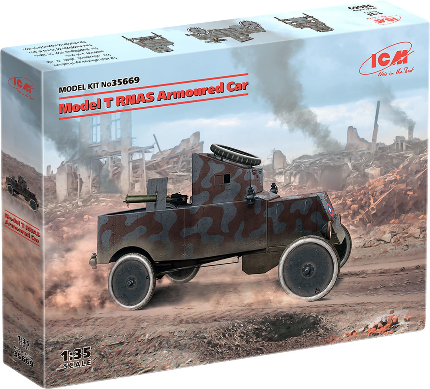 ICM ICM35669-1:35 Modell T RNAS Panzer Auto