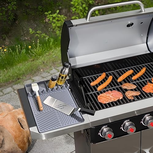 Miniatura 7 de Alfombrilla de silicona para cucharón, soporte para utensilios de cocina, almohadilla de goteo, resistente al calor para estufa y parrilla,