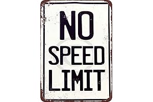 Monster Truck Decor - No Speed Limit Vintage Reproduction Metal Sign 8 x 12