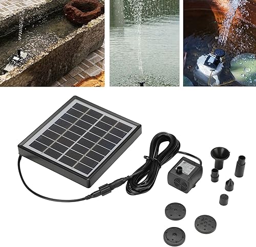 Miniatura 3 de Bomba de fuente solar, filtros circulares y cartucho de medios de filtración, filtros de piscina, kit de panel solar alimentado por energía solar