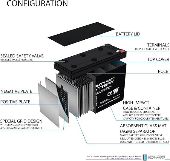 Mighty Max Battery 12V 10AH Battery Replaces Ritar RT12100S, RT 12100S + 12V Charger