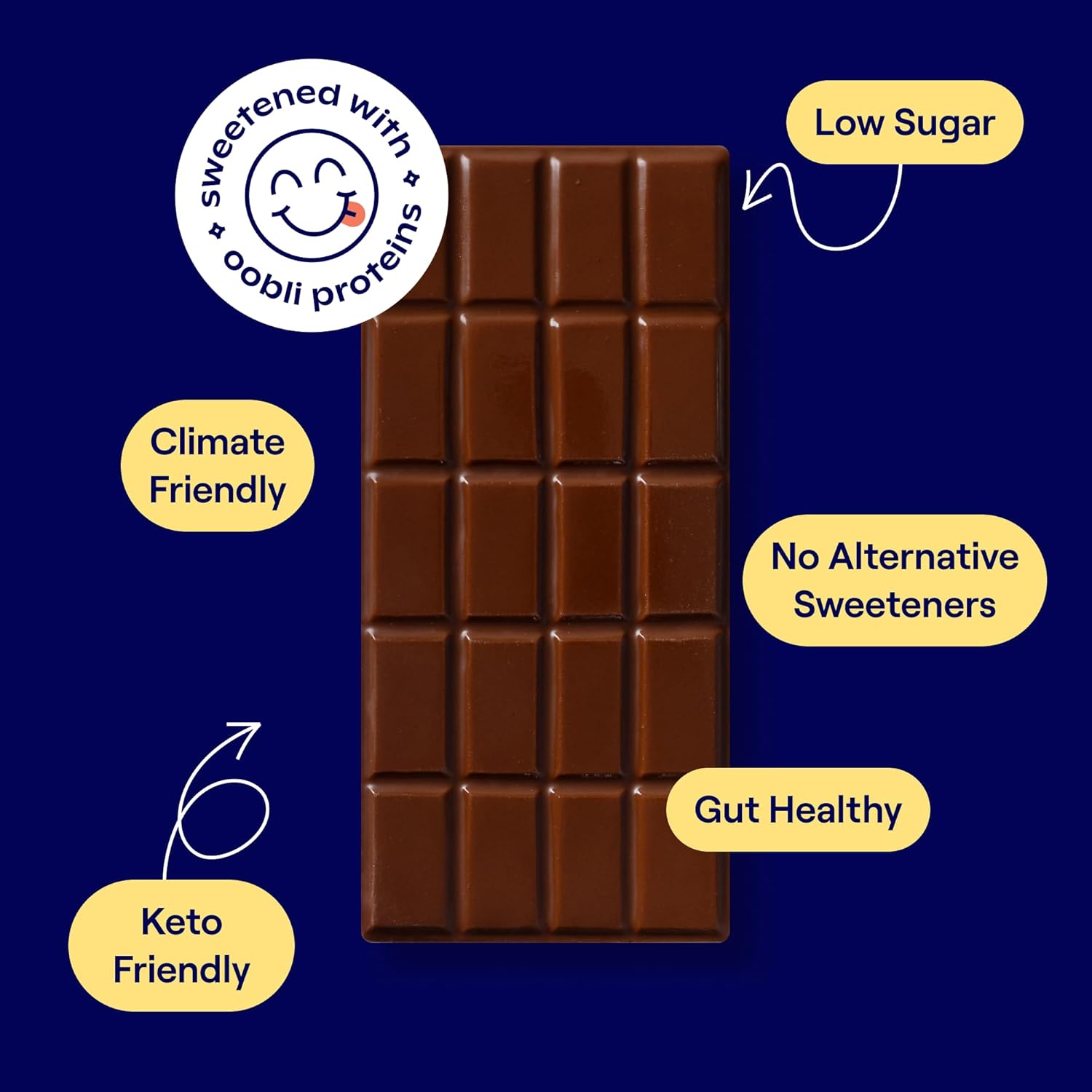 Oobli Milk Chocolate Bars, Only 1g Added Sugar, Low Carb, No Sugar Alcohols, Gluten-Free (4 pack, Crisp'n Rice Milk Chocolate)
