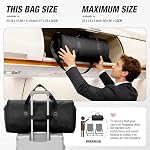 Garment Duffle Bag for Travel Convertible Carry on Garment Bag for Women Men Waterproof Garment Bag with Shoes Compartment 2 in 1 Suit Travel Duffle Bag with Shoulder Strap,Black