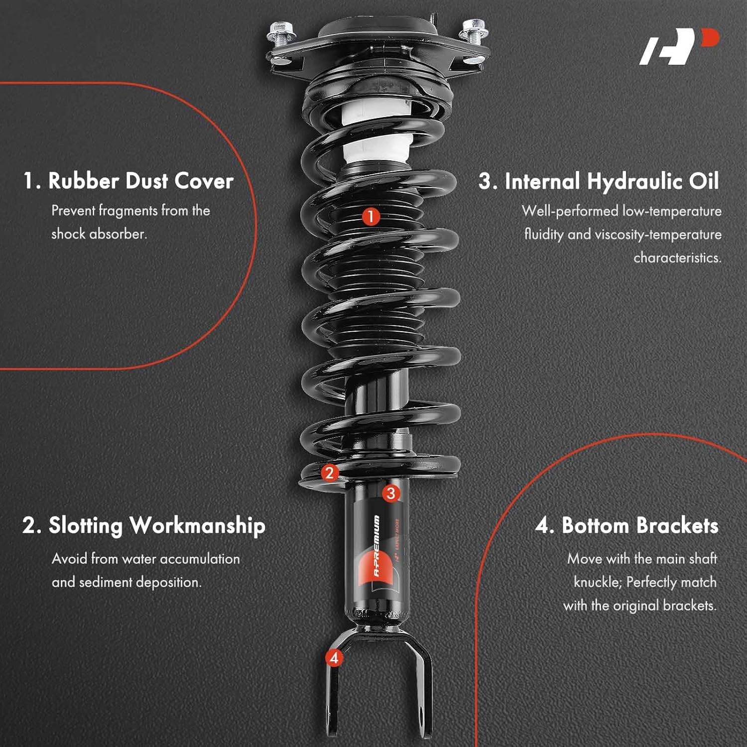 A-Premium Front and Rear Complete Strut and Coil Spring Assembly Compatible with Subaru Tribeca 2008-2014, B9 Tribeca 2006-2007, 4-PC Set