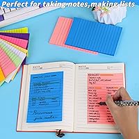 Vista 3 de 60 Pack Lined Sticky Notes Bulk 4 x 6 in Large Ruled Post Sticky Colorful Self-Stick Note Pads with Lines 12 Color Super Sticking Power Memo Pads 45