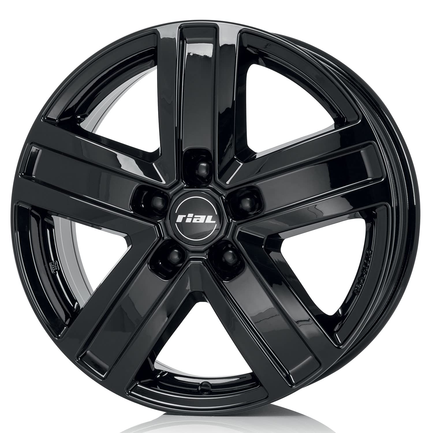 4x Cerchi Rial Transporter 6.5Jx16 ET60 5x160 diamant-schwarz compatibile con FORD Transit